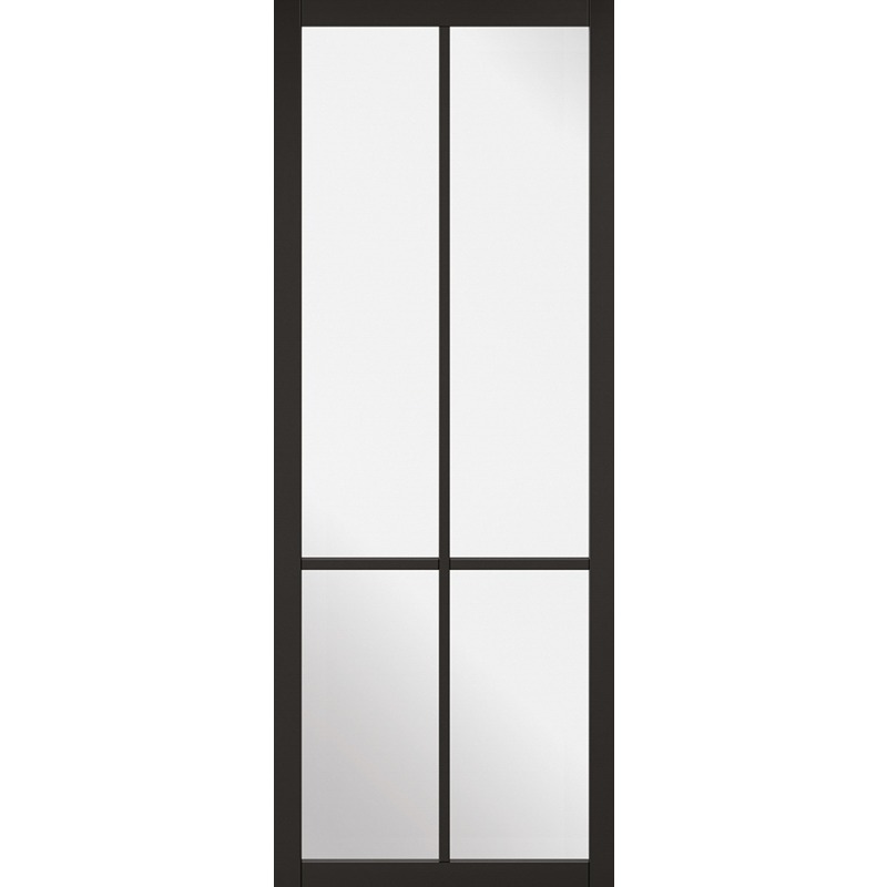 Internal Primed Black Liberty 4 Light Glazed Door